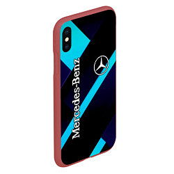 Чехол iPhone XS Max матовый Mercedes Benz, цвет: 3D-красный — фото 2
