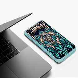 Чехол iPhone XS Max матовый Древний зомби, цвет: 3D-мятный — фото 2