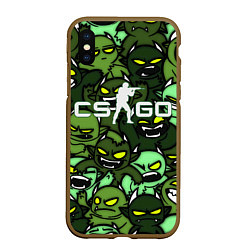 Чехол iPhone XS Max матовый CS:GO - Impire Чертята, цвет: 3D-коричневый