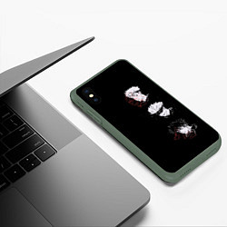 Чехол iPhone XS Max матовый Jujutsu Kaisen, цвет: 3D-темно-зеленый — фото 2