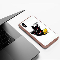 Чехол iPhone XS Max матовый Little Nightmares 2 тень, цвет: 3D-коричневый — фото 2