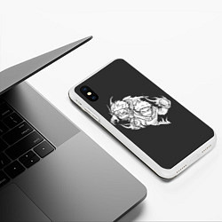 Чехол iPhone XS Max матовый СукунаИтадори, цвет: 3D-белый — фото 2