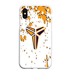 Чехол iPhone XS Max матовый Kobe Bryant, цвет: 3D-белый