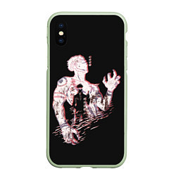 Чехол iPhone XS Max матовый Jujutsu kaisen, цвет: 3D-салатовый