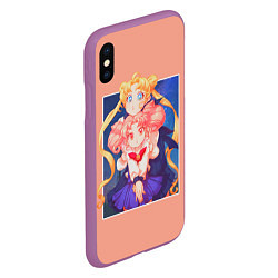 Чехол iPhone XS Max матовый Sailor Moon Сейлор Мун, цвет: 3D-фиолетовый — фото 2