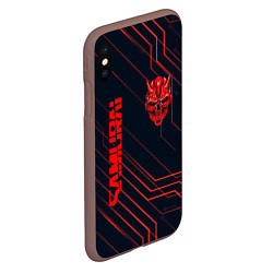 Чехол iPhone XS Max матовый CYBERPUNK 2077 samurai, цвет: 3D-коричневый — фото 2