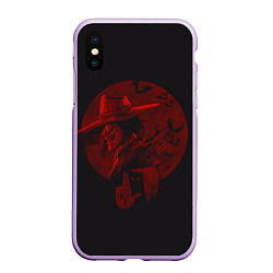 Чехол iPhone XS Max матовый Hellsing Хеллсинг, цвет: 3D-сиреневый