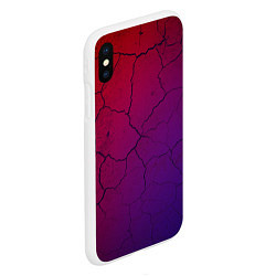 Чехол iPhone XS Max матовый Трещины, цвет: 3D-белый — фото 2