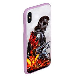 Чехол iPhone XS Max матовый Metal Gear, цвет: 3D-сиреневый — фото 2