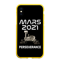Чехол iPhone XS Max матовый Perseverance, цвет: 3D-желтый