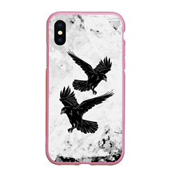 Чехол iPhone XS Max матовый Gothic crows