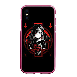 Чехол iPhone XS Max матовый SATANIC