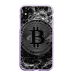 Чехол iPhone XS Max матовый БИТКОИН BITCOIN