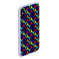 Чехол iPhone XS Max матовый Йога, цвет: 3D-светло-сиреневый — фото 2