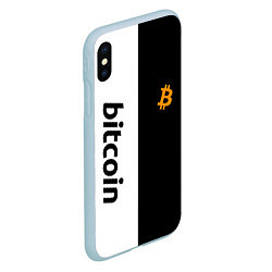 Чехол iPhone XS Max матовый БИТКОИН BITCOIN Z, цвет: 3D-голубой — фото 2