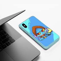 Чехол iPhone XS Max матовый Сларк Dota 2, цвет: 3D-мятный — фото 2