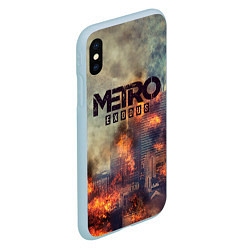 Чехол iPhone XS Max матовый Metro Exodus, цвет: 3D-голубой — фото 2