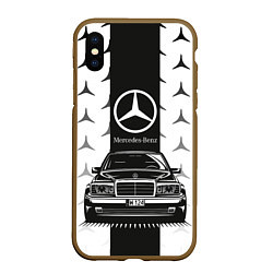 Чехол iPhone XS Max матовый MERCEDES BENZ, цвет: 3D-коричневый