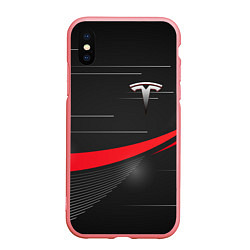 Чехол iPhone XS Max матовый TESLA ABSTRACT ТЕСЛА СПОРТ