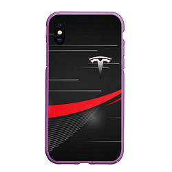 Чехол iPhone XS Max матовый TESLA ABSTRACT ТЕСЛА СПОРТ