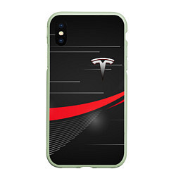 Чехол iPhone XS Max матовый TESLA ABSTRACT ТЕСЛА СПОРТ