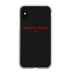 Чехол iPhone XS Max матовый Skalisty killer, цвет: 3D-салатовый