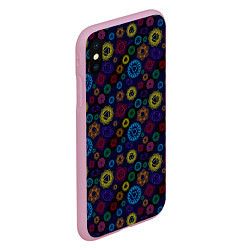 Чехол iPhone XS Max матовый Чакры, цвет: 3D-розовый — фото 2