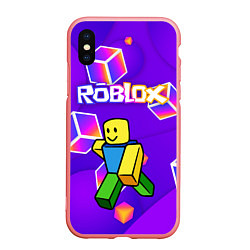 Чехол iPhone XS Max матовый ROBLOX КУБЫ, цвет: 3D-баблгам