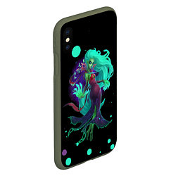 Чехол iPhone XS Max матовый Death prophet Dota 2, цвет: 3D-темно-зеленый — фото 2