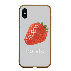 Чехол iPhone XS Max матовый Strawberry potatoes