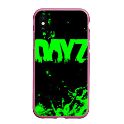 Чехол iPhone XS Max матовый Dayz, цвет: 3D-малиновый