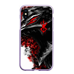 Чехол iPhone XS Max матовый BERSERK БЕРСЕРК, цвет: 3D-светло-сиреневый