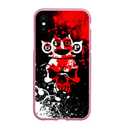 Чехол iPhone XS Max матовый Five Finger Death Punch 8, цвет: 3D-розовый