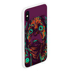 Чехол iPhone XS Max матовый Собака, цвет: 3D-белый — фото 2