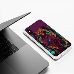 Чехол iPhone XS Max матовый Собака, цвет: 3D-белый — фото 2