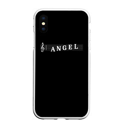 Чехол iPhone XS Max матовый Angel, цвет: 3D-белый