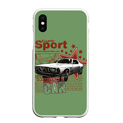 Чехол iPhone XS Max матовый Muscle car