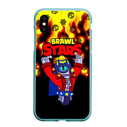 Чехол iPhone XS Max матовый Brawl StarsStu