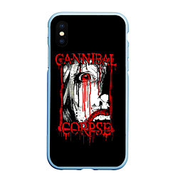 Чехол iPhone XS Max матовый Cannibal Corpse 2, цвет: 3D-голубой