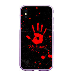 Чехол iPhone XS Max матовый WE KNOW TES, цвет: 3D-сиреневый