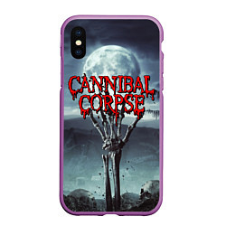 Чехол iPhone XS Max матовый CANNIBAL CORPSE, цвет: 3D-фиолетовый