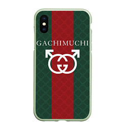 Чехол iPhone XS Max матовый GACHI GUCCI, цвет: 3D-салатовый