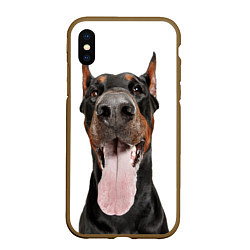 Чехол iPhone XS Max матовый Доберман Doberman