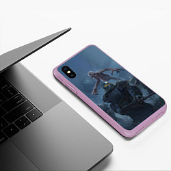 Чехол iPhone XS Max матовый Братство стали, цвет: 3D-сиреневый — фото 2