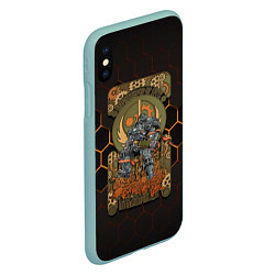 Чехол iPhone XS Max матовый Brotherhood of steel art, цвет: 3D-мятный — фото 2