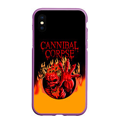 Чехол iPhone XS Max матовый Cannibal Corpse Труп Каннибала Z, цвет: 3D-фиолетовый