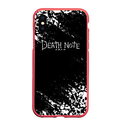 Чехол iPhone XS Max матовый DEATH NOTE ТЕТРАДЬ СМЕРТИ, цвет: 3D-красный