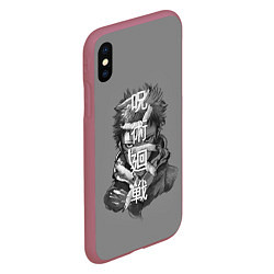 Чехол iPhone XS Max матовый JUJUTSU KAISEN ИТАДОРИ, цвет: 3D-малиновый — фото 2