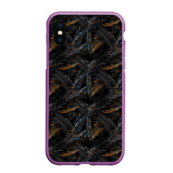 Чехол iPhone XS Max матовый Следы шин велосипеда