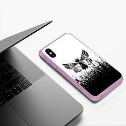 Чехол iPhone XS Max матовый Placebo, цвет: 3D-сиреневый — фото 2